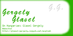 gergely glasel business card